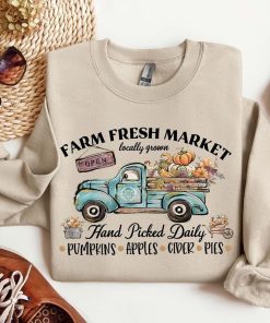 Farm Fresh Pumpkin Sweatshirt Fall Crewneck Sweatshirt Pumpkin Shirt Unisex