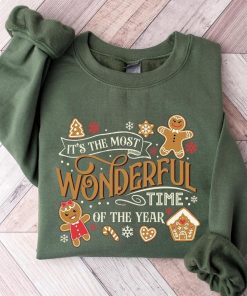 Its The Most Wonderful Time Of The Year SweatshirtChristmas SweatshirtGingerbread Christmas ShirtChristmas CookieSweatshirt for women